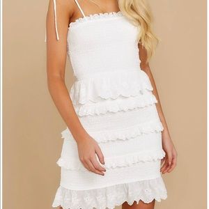You Flatter Me White Eyelet Dress